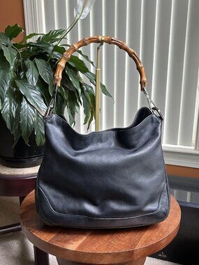 GUCCI Medium Diana Shoulder Bag, Black